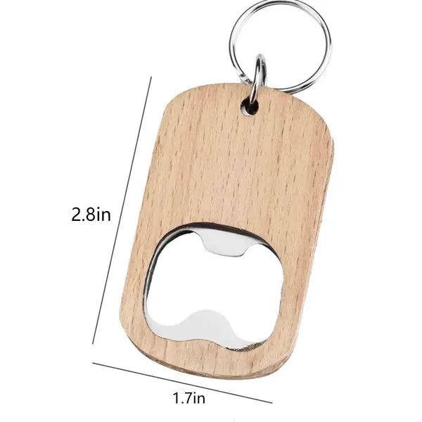 Wooden Keychain Bottle Opener