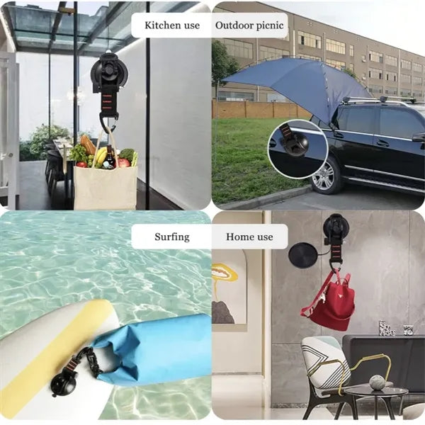 Heavy Duty Suction Hooks 22LB Capacity Rotating Camping Car