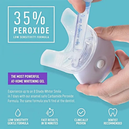 Teeth Whitening Kit LED Light 35 Percent Carbamide Gel Syste