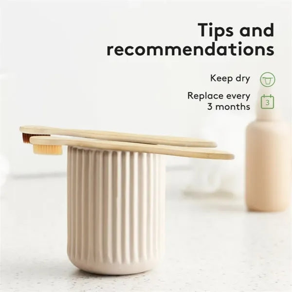 Eco Friendly Bamboo Toothbrush Soft Bristles Natural Wooden