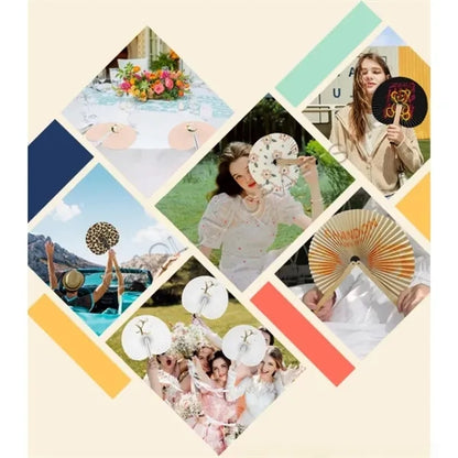 Colorful Folding Paper Fan