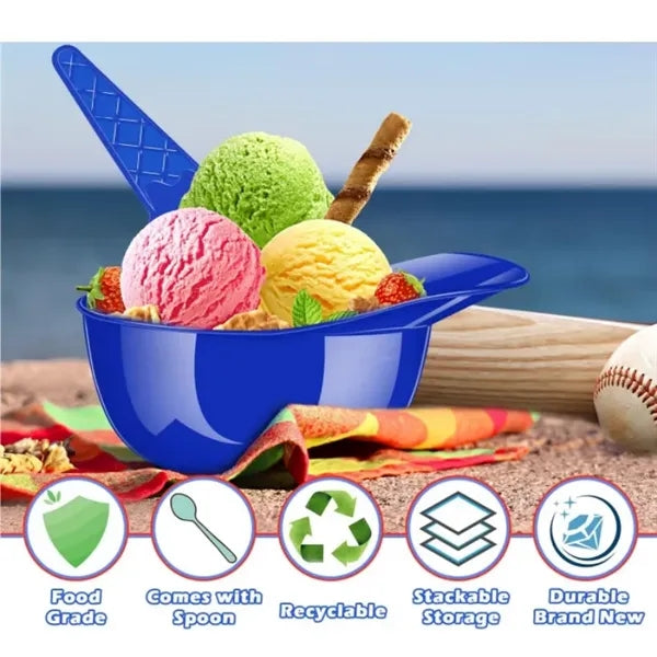 Baseball Helmet Ice Cream Bowls