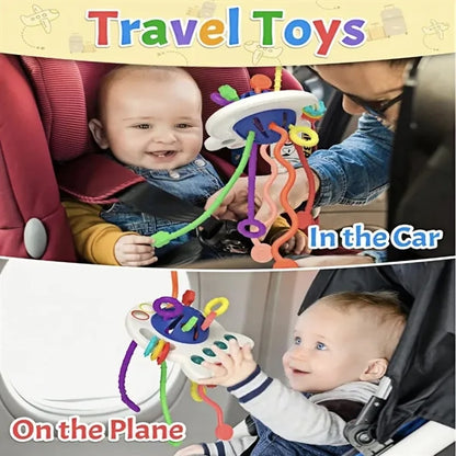Octopus Sensory Pull Toy for Toddlers