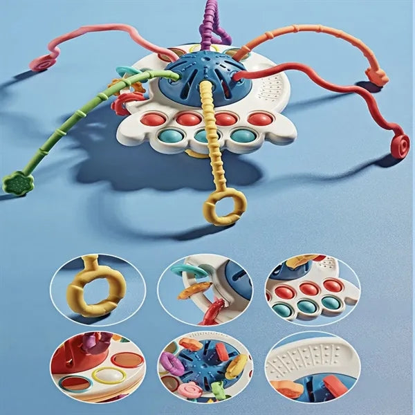 Octopus Sensory Pull Toy for Toddlers