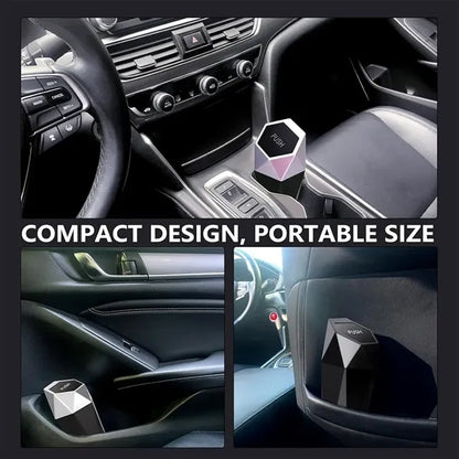 Mini Leakproof Diamond Shaped Car Trash Can Bin With Lid
