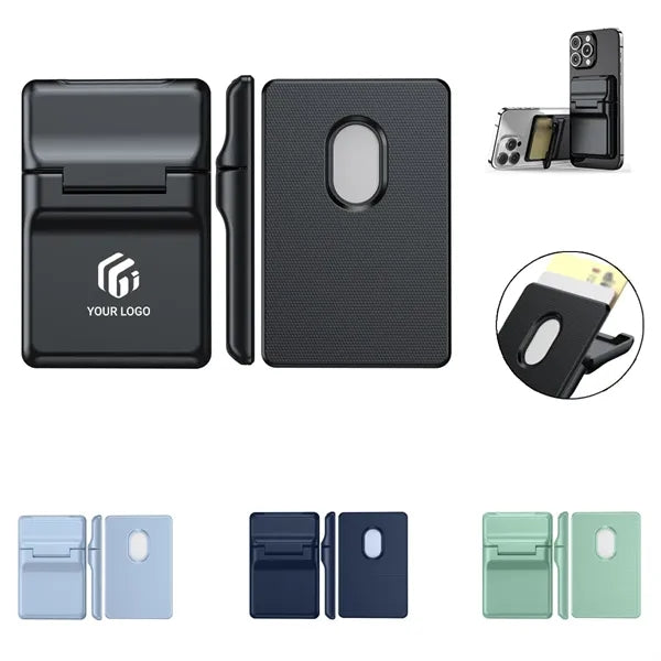 Detachable hard shell magnetic phone wallet card holder