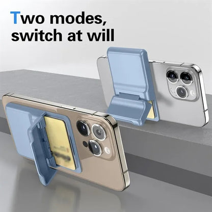 Detachable hard shell magnetic phone wallet card holder