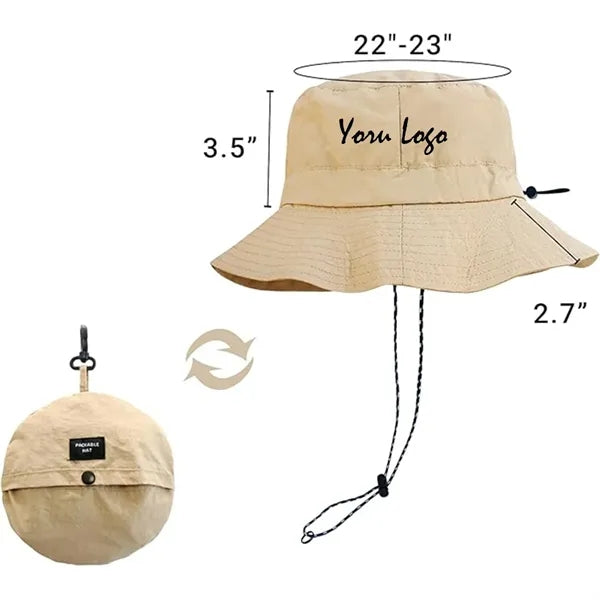 Unisex Packable Bucket Hat Waterproof Sun Cap