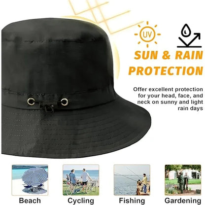 Unisex Packable Bucket Hat Waterproof Sun Cap