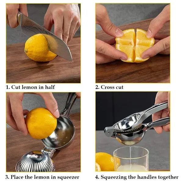 Citrus Juicer Handheld Metal Lemon Hand Press Squeezer