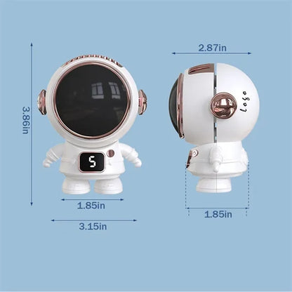 USB Rechargeable Handheld Astronaut Fan With Lanyard