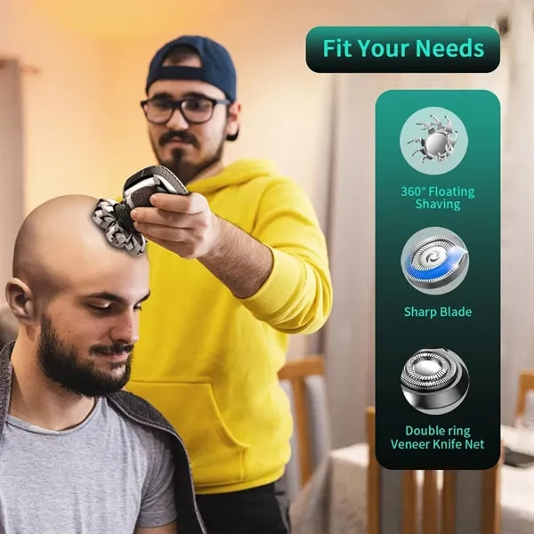 Men Waterproof Wet Dry Advanced Skull Beard Shaver
