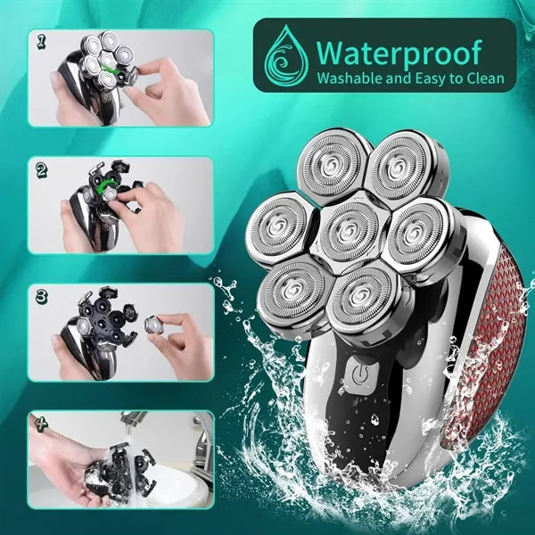 Men Waterproof Wet Dry Advanced Skull Beard Shaver