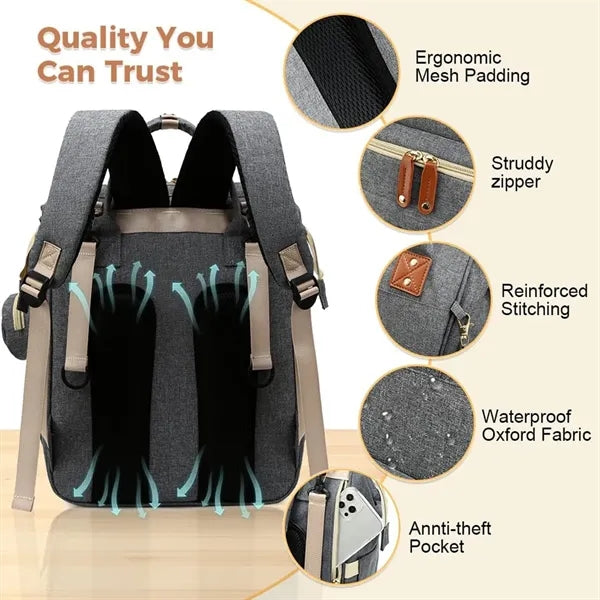 Large Capacity Waterproof Baby Diaper Bag Travel Backpack