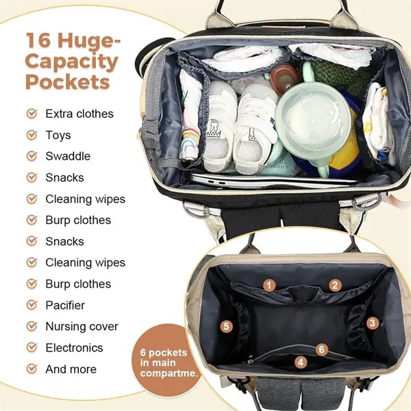 Large Capacity Waterproof Baby Diaper Bag Travel Backpack