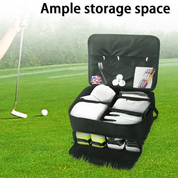 2 layer men gifts balls tees clothes golf trunk organizer