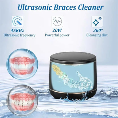 Oral dental care ultrasonic retainer invisalign cleaner