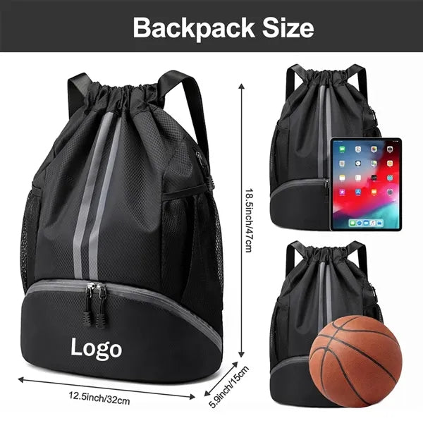 String Swim Gym Sports Drawstring Backpack Bag
