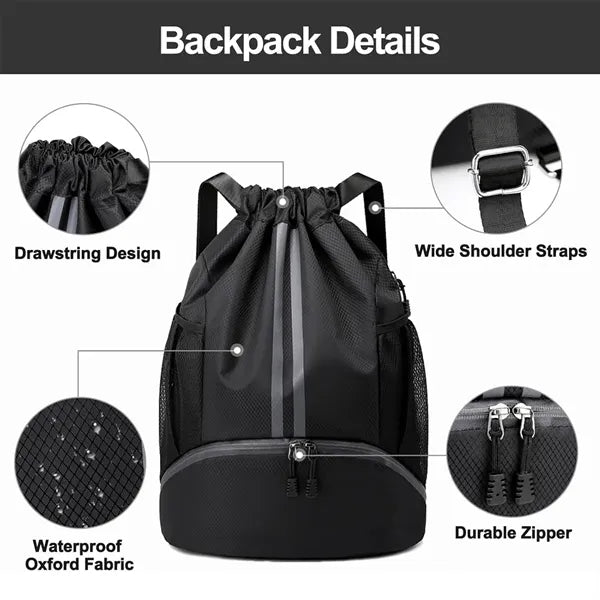 String Swim Gym Sports Drawstring Backpack Bag