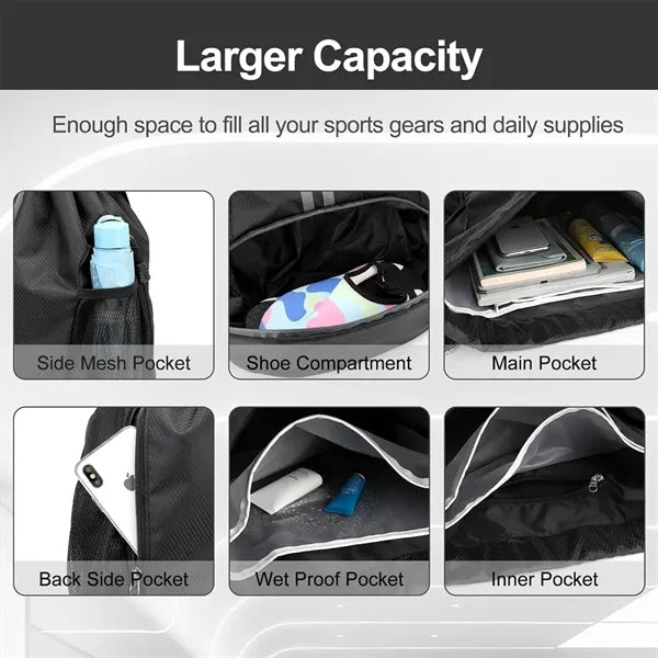 String Swim Gym Sports Drawstring Backpack Bag