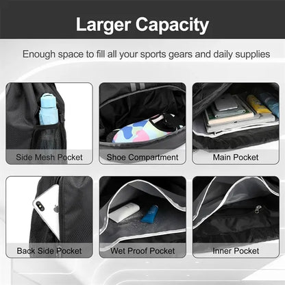 String Swim Gym Sports Drawstring Backpack Bag
