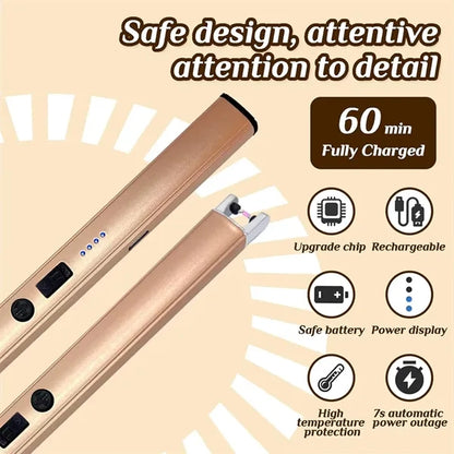 Windproof Flameless Electric Lighter with LED Power Display