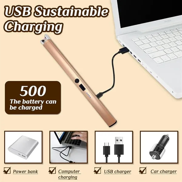 Windproof Flameless Electric Lighter with LED Power Display