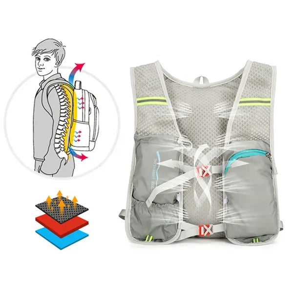 Lightweight hiking marathon running hydration vest backpack