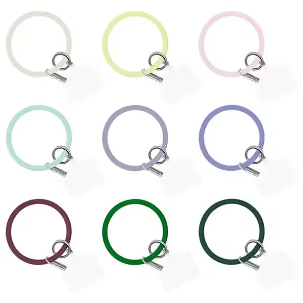 Silicone Phone Lanyard Bracelet Keyring