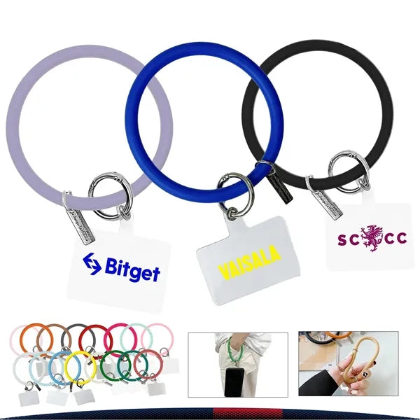 Silicone Phone Lanyard Bracelet Keyring