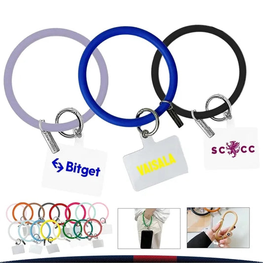 Silicone Phone Lanyard Bracelet Keyring