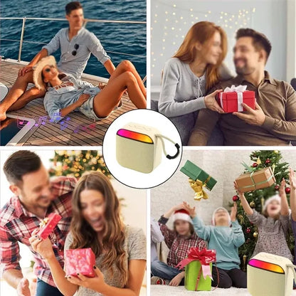 Outdoor portable wireless bluetooth speaker with rgb lights