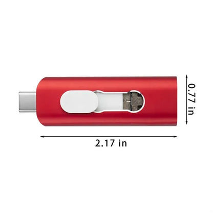 Date storage portable compatible 3 in 1 dual usb flash drive
