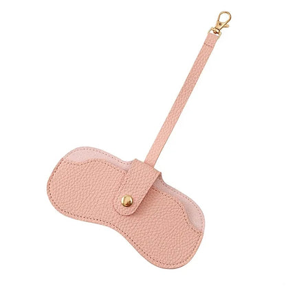 Portable Leather Eyeglasses Pouch with Slim Strap