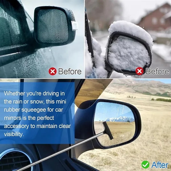 Mini Portable Car Mirror Blade Retractable Wiper