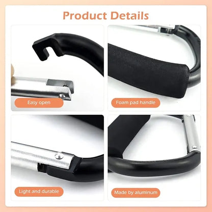 Shopping Bag Holder Large Carabiner Clips Organizer Hook