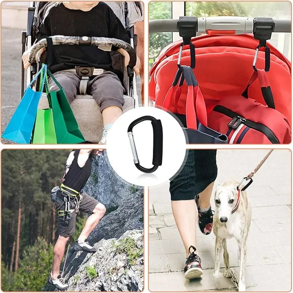 Shopping Bag Holder Large Carabiner Clips Organizer Hook