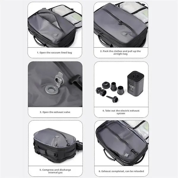 Multi-function Vacuum Compression Backpack For Travel