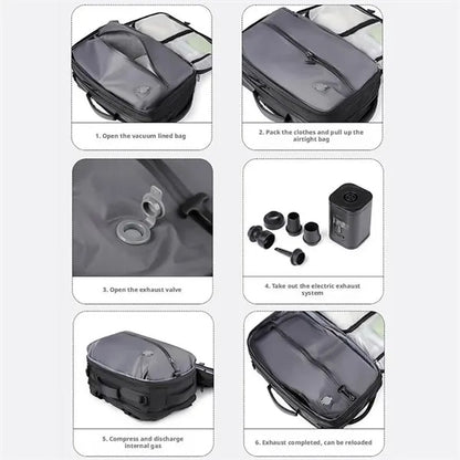 Multi-function Vacuum Compression Backpack For Travel