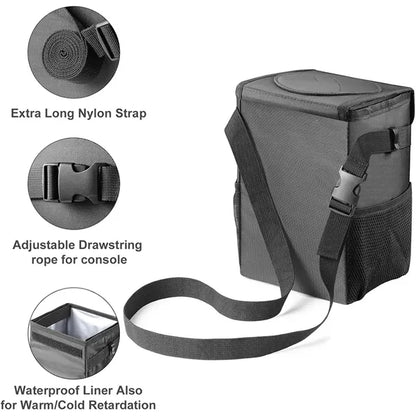 Foldable Car Trash Can with Lid Leak-Proof