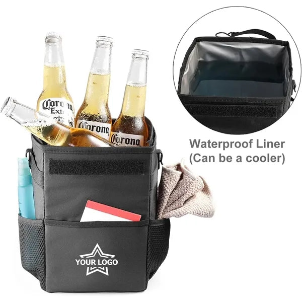 Foldable Car Trash Can with Lid Leak-Proof