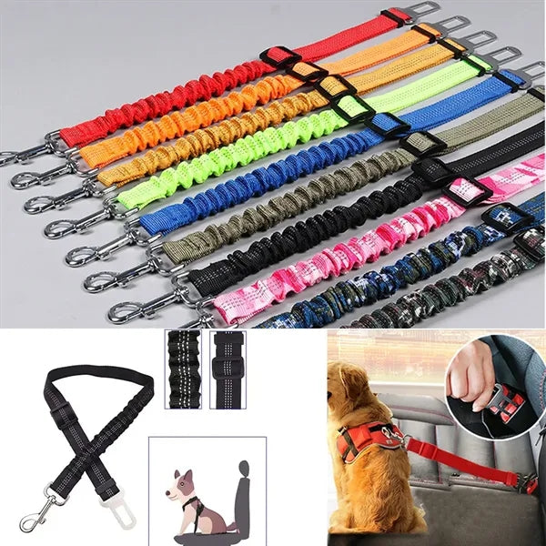 Safety Dog Leash For Car Seatbelt Bungee Cord