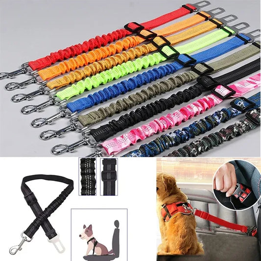 Safety Dog Leash For Car Seatbelt Bungee Cord