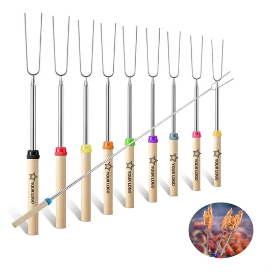 8pcs Telescopic Marshmallow Roasting Sticks Smores Kit