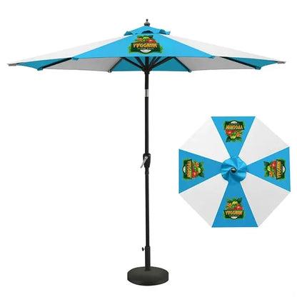 9' Heavy Duty Aluminum Market Umbrella w/ Crank Lift & Tilt