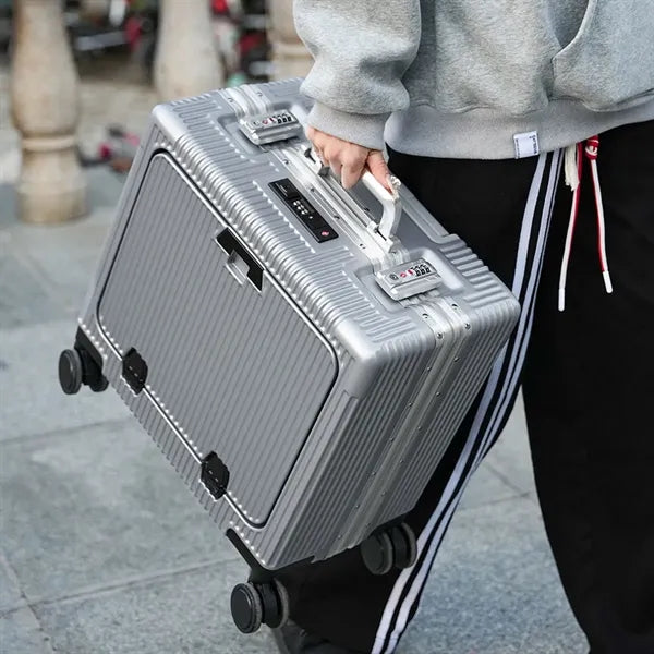 Carry On Luggage with Cup Holder and Usb Port