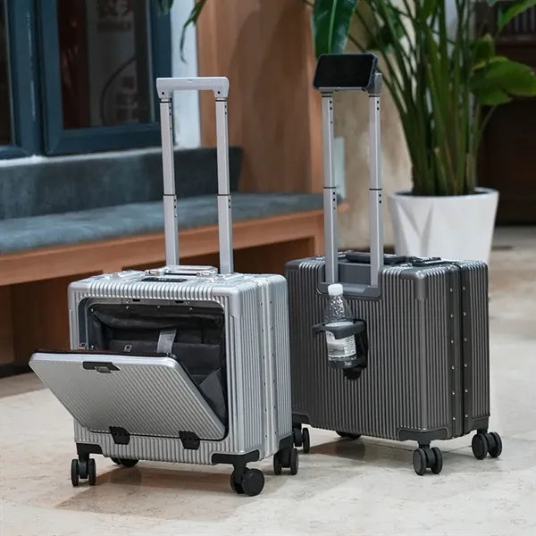 Carry On Luggage with Cup Holder and Usb Port