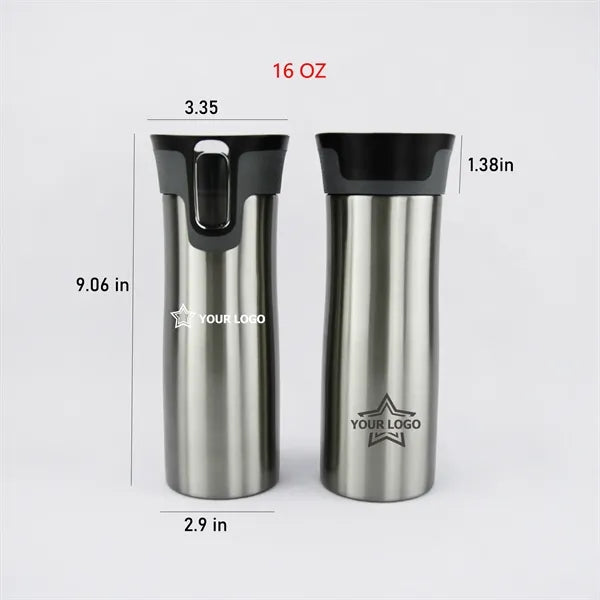 16 oz Stainless Steel Leakproof Tumbler Thermal Mug
