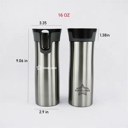 16 oz Stainless Steel Leakproof Tumbler Thermal Mug