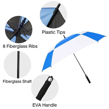 60" Arc Auto Open Windproof Square Golf Umbrella